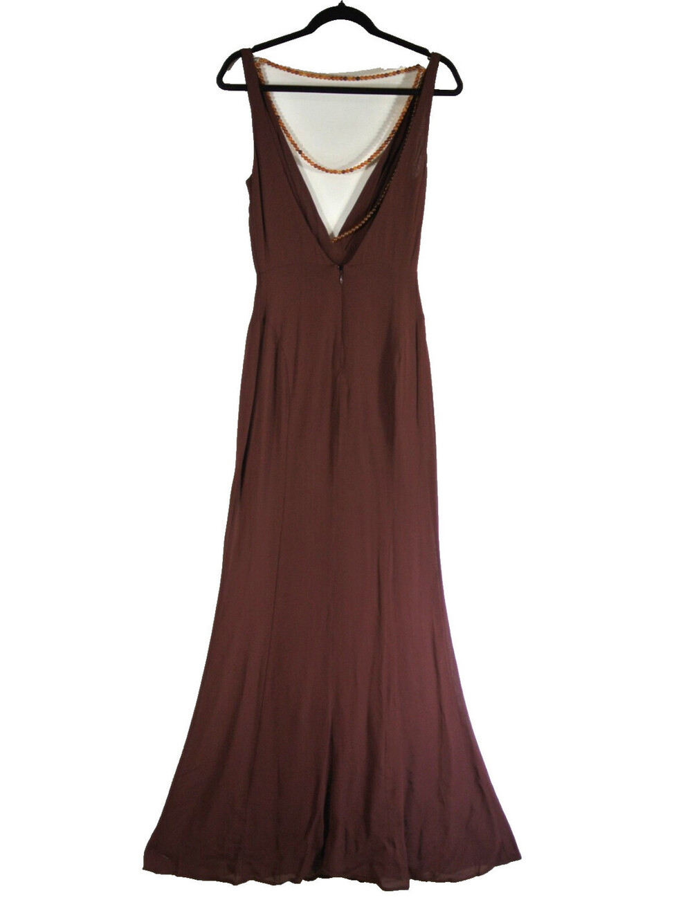 New Reformation x Camille Hugo Dress Es in Mahogany Sz 0 #MD2373 - Picture 6 of 9